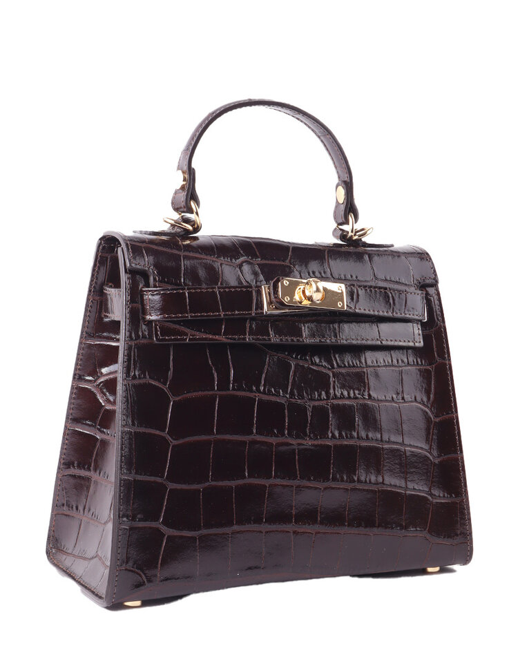 Giuliano Leather  Leder-Schultertasche | Kroko | 552530