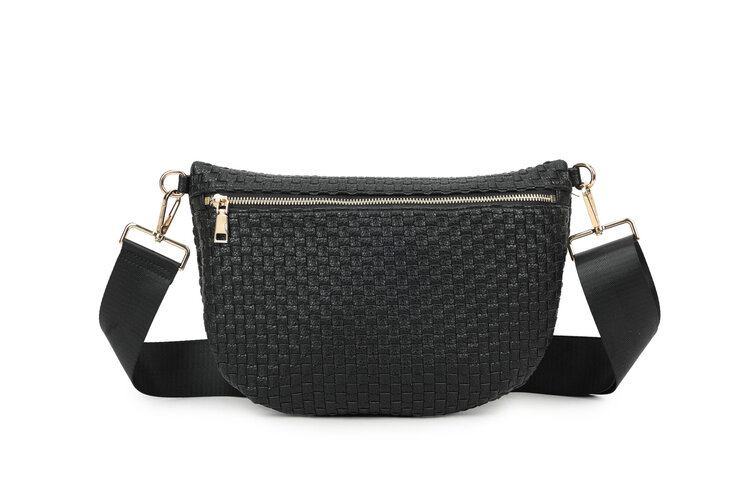 Giuliano Woven crossbody waist bag | 50067