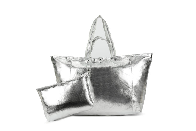 Giuliano Kunstleder-Handtasche mit Innentasche | Metallic | 88050