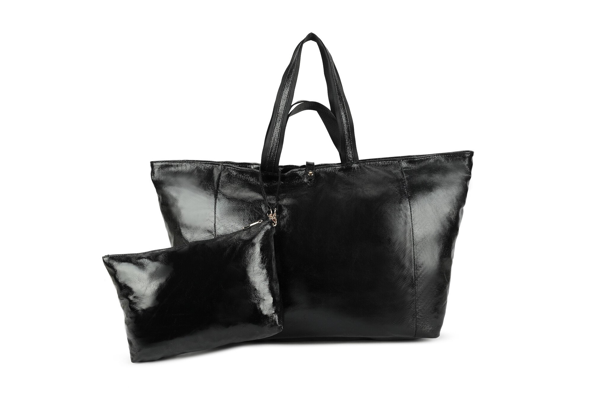 Giuliano Kunstlederen handtas met binnentas | Metallic | 88050, foto 5 van 6