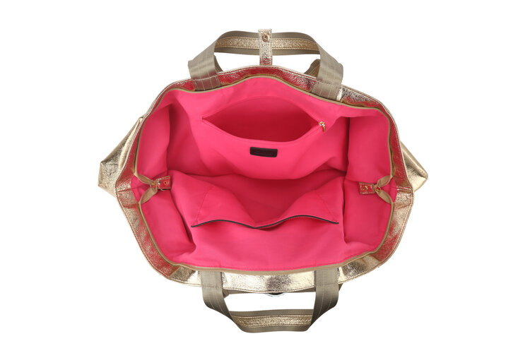 Giuliano Faux leather handbag with extra inner bag | Metallic | 88050