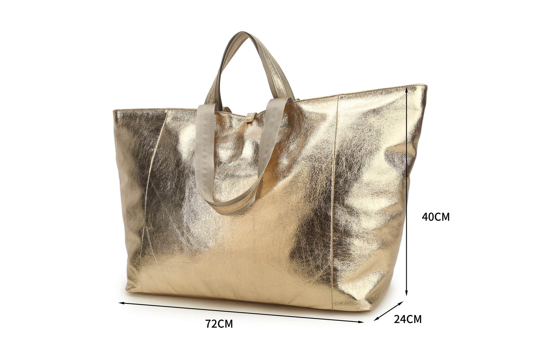 Giuliano Kunstlederen handtas met binnentas | Metallic | 88050, foto 2 van 6