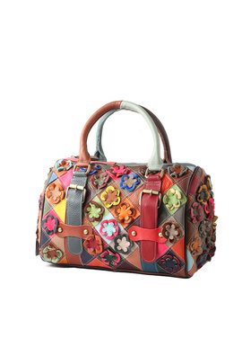 Leder-Handtasche | Multicolor | 552532