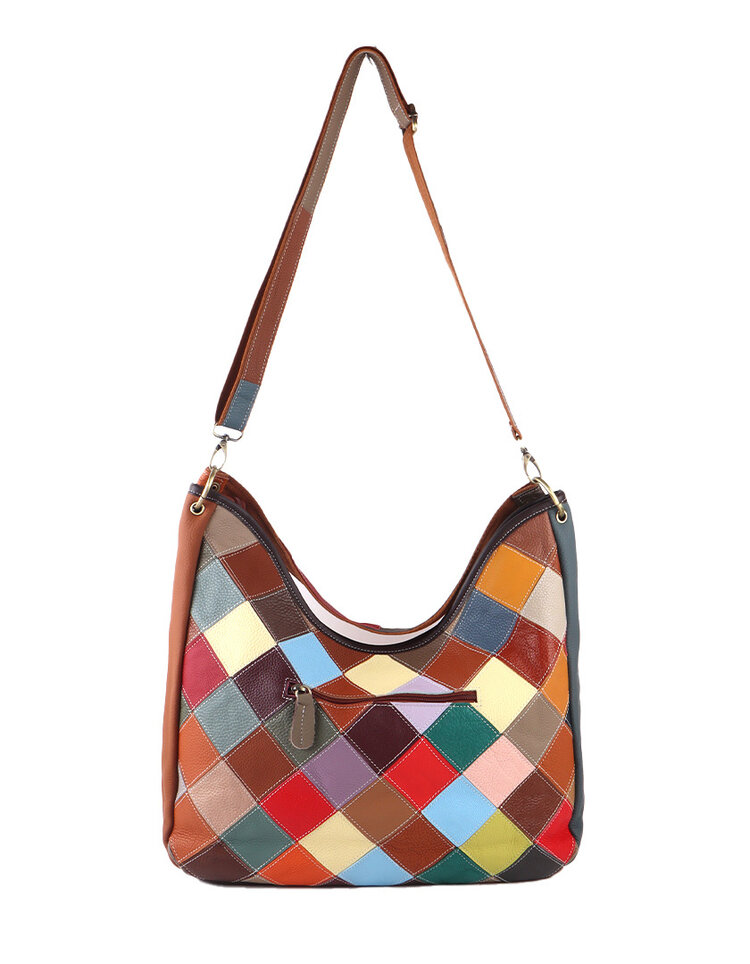 Lederen handtas | Multicolor | 552460