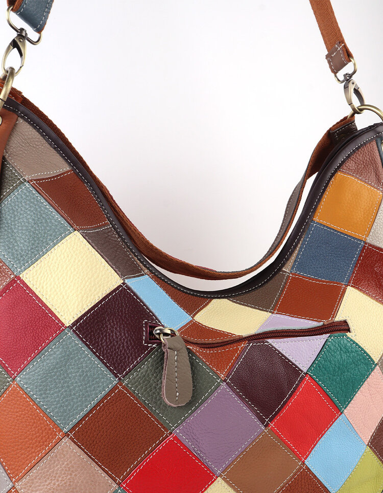Leder-Handtasche | Multicolor | 552460