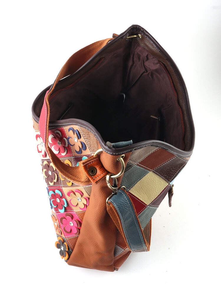 Leder-Handtasche | Multicolor | 552460