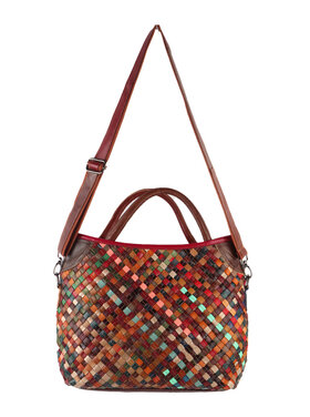 Leder-Handtasche | Multicolor | 552466