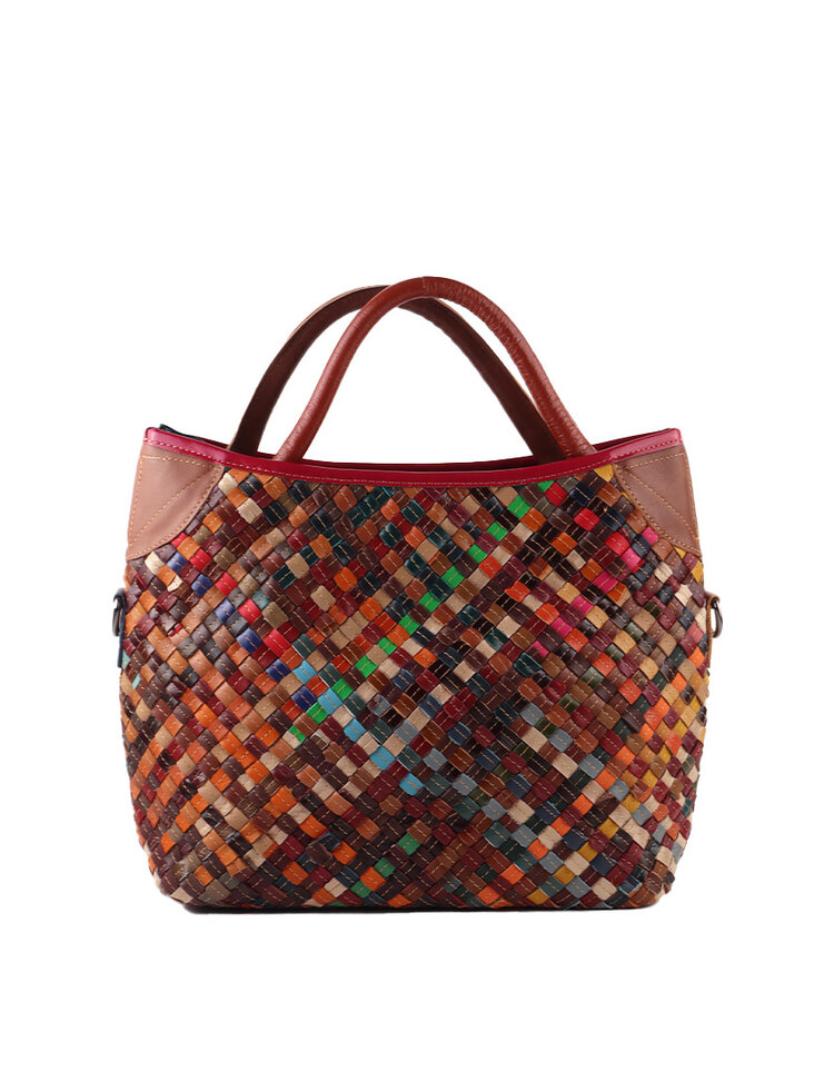 Leder-Handtasche | Multicolor | 552466