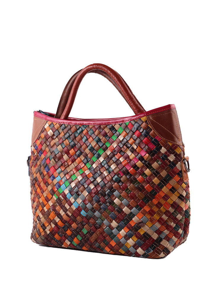 Leder-Handtasche | Multicolor | 552466