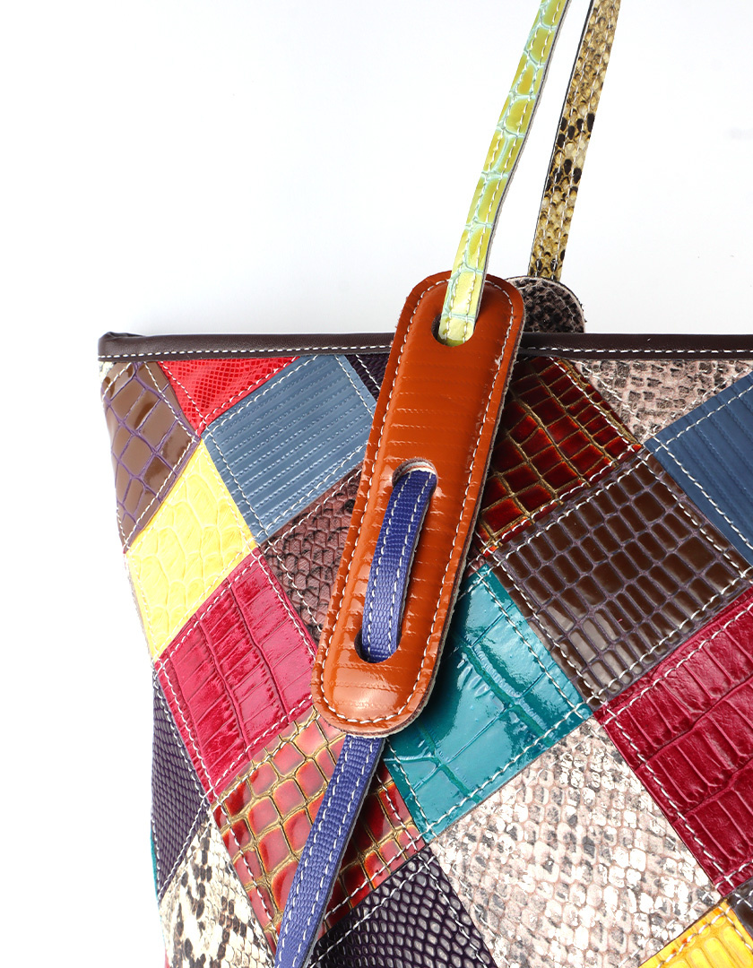 Lederen handtas | Multicolor | 552859, foto 3 van 5