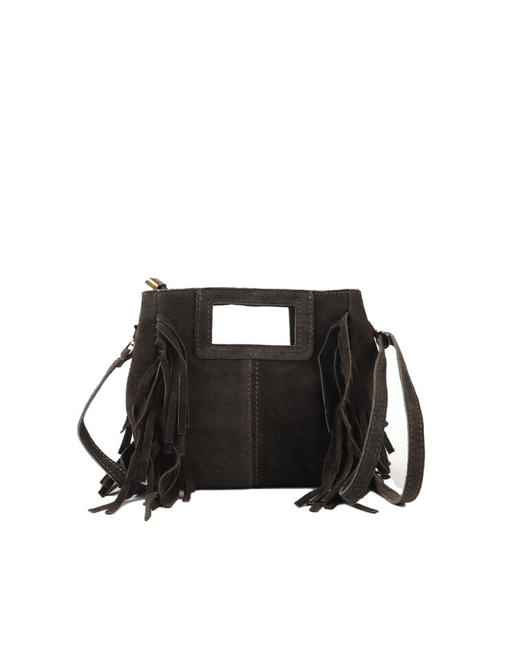 Giuliano Leather  Leder-Schultertasche | Wildleder | 552531