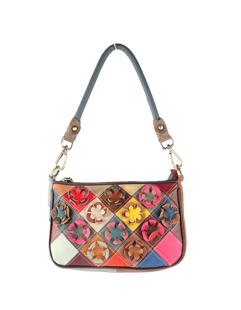 Giuliano Leather Lederen schoudertas | bloemen | 552458