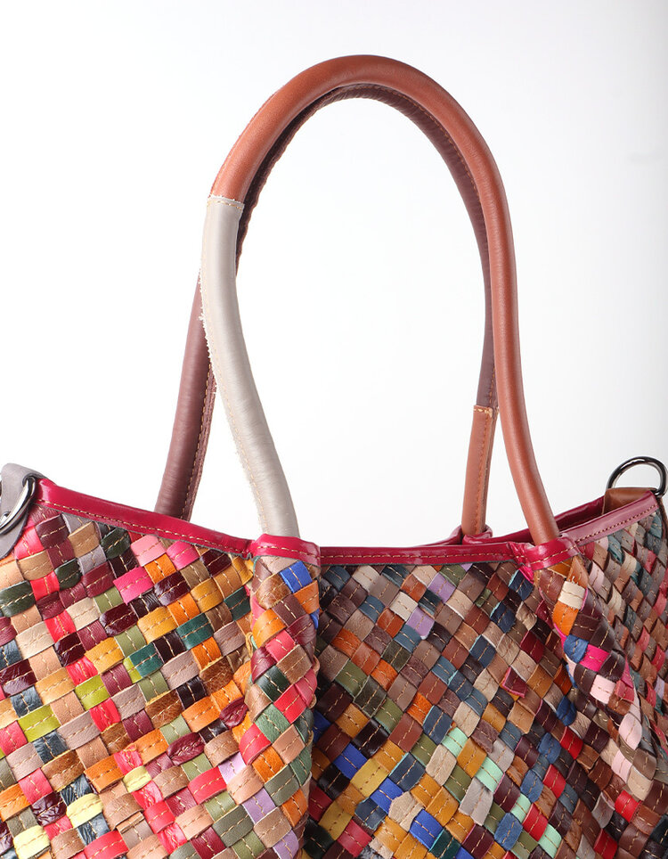Giuliano Leather  Leder-Handtasche | Geflochten | Multicolor 552558