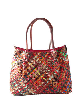 Giuliano Leather  Leder-Handtasche | Geflochten | Multicolor 552558