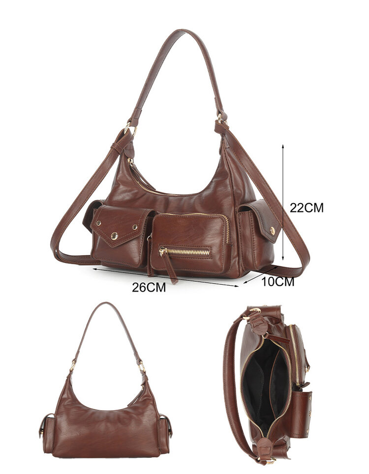Giuliano Kunstleder-Schultertasche | 40087