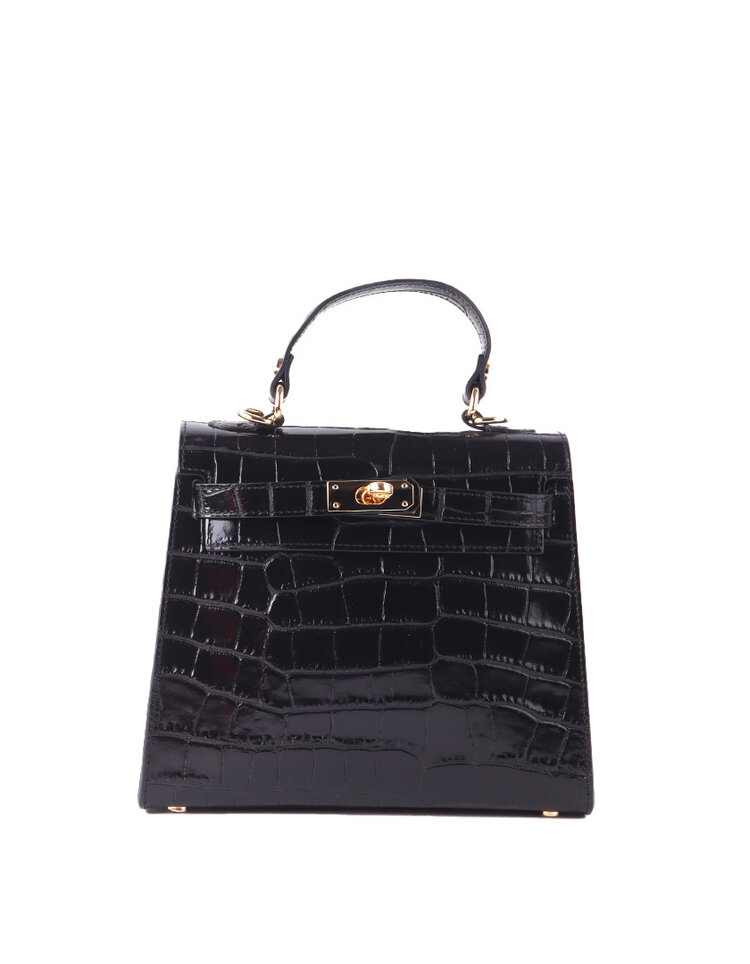 Giuliano Leather  Leder-Schultertasche | Kroko | 552530