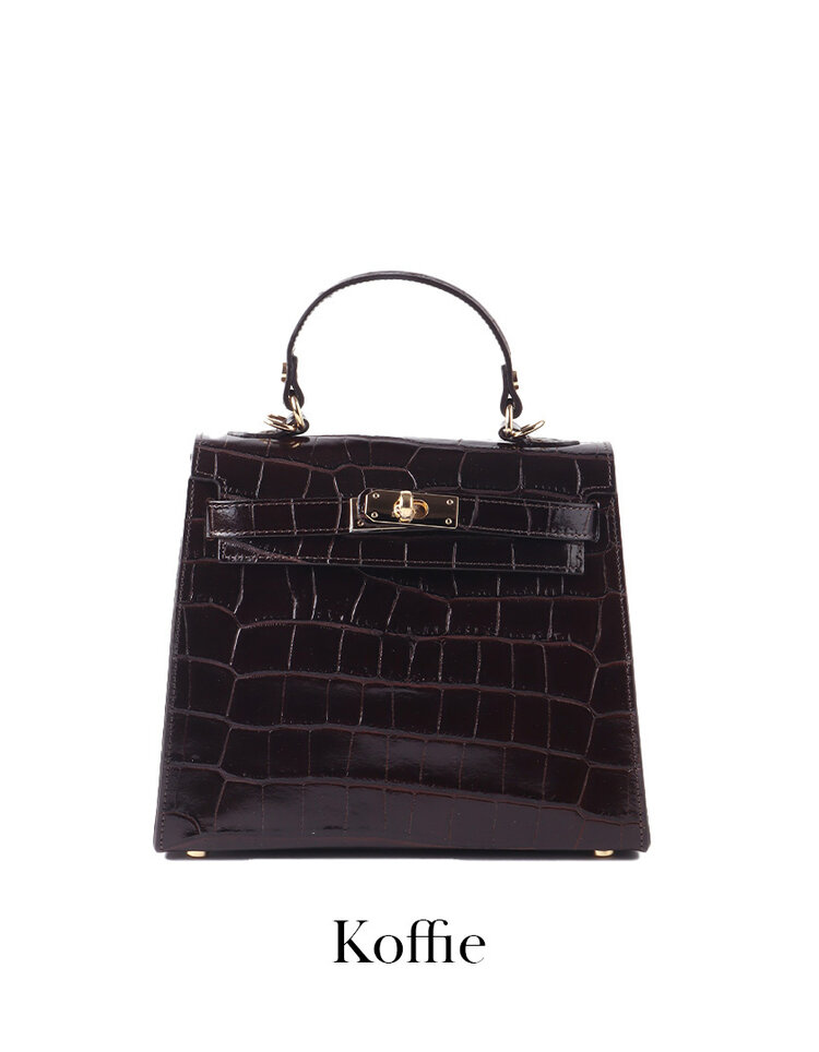 Giuliano Leather  Leder-Schultertasche | Kroko | 552530