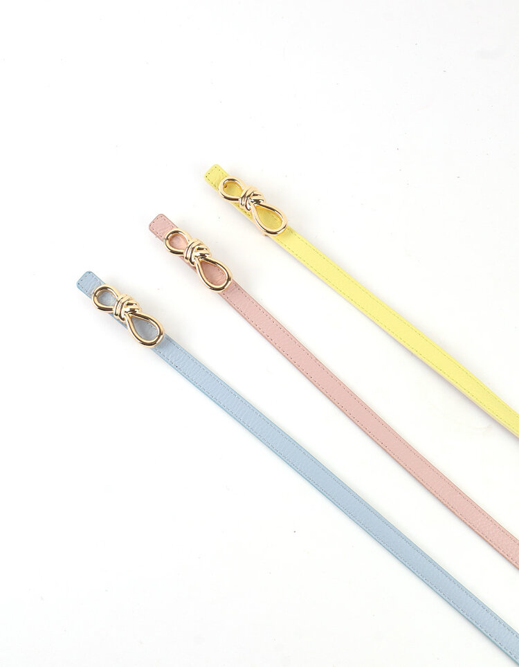 Giuliano Leather  Echt Leer riem | Gouden Knoopsluiting | 559141