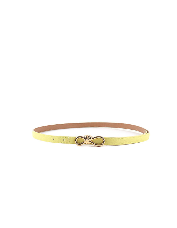 Giuliano Leather  Echt Leer riem | Gouden Knoopsluiting | 559141
