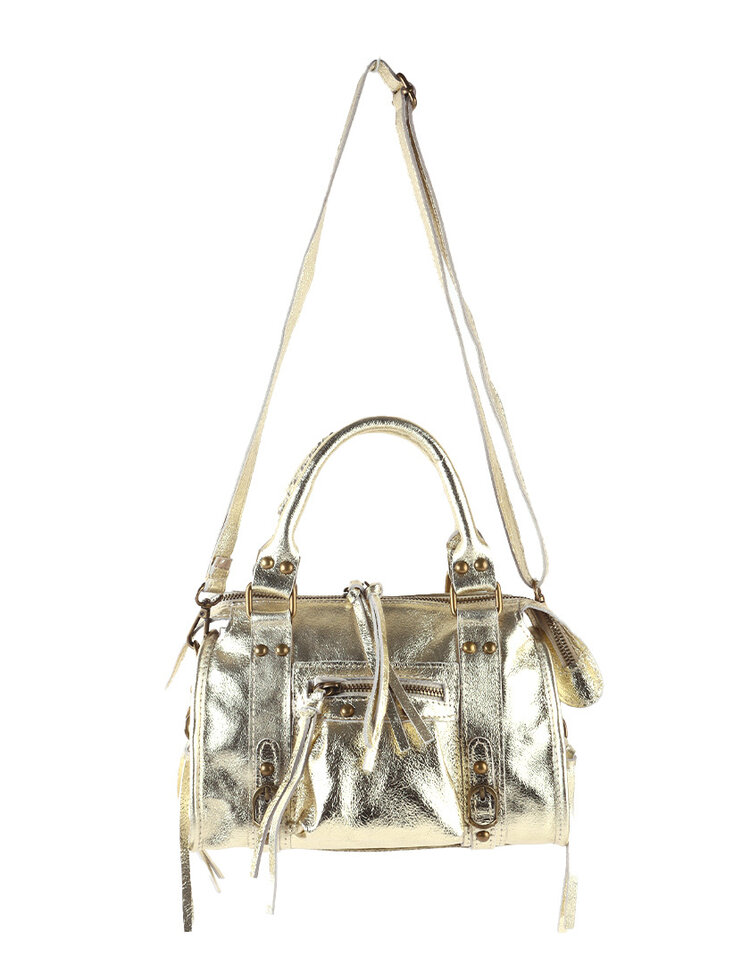 Lederen handtas | 552928 Metallic