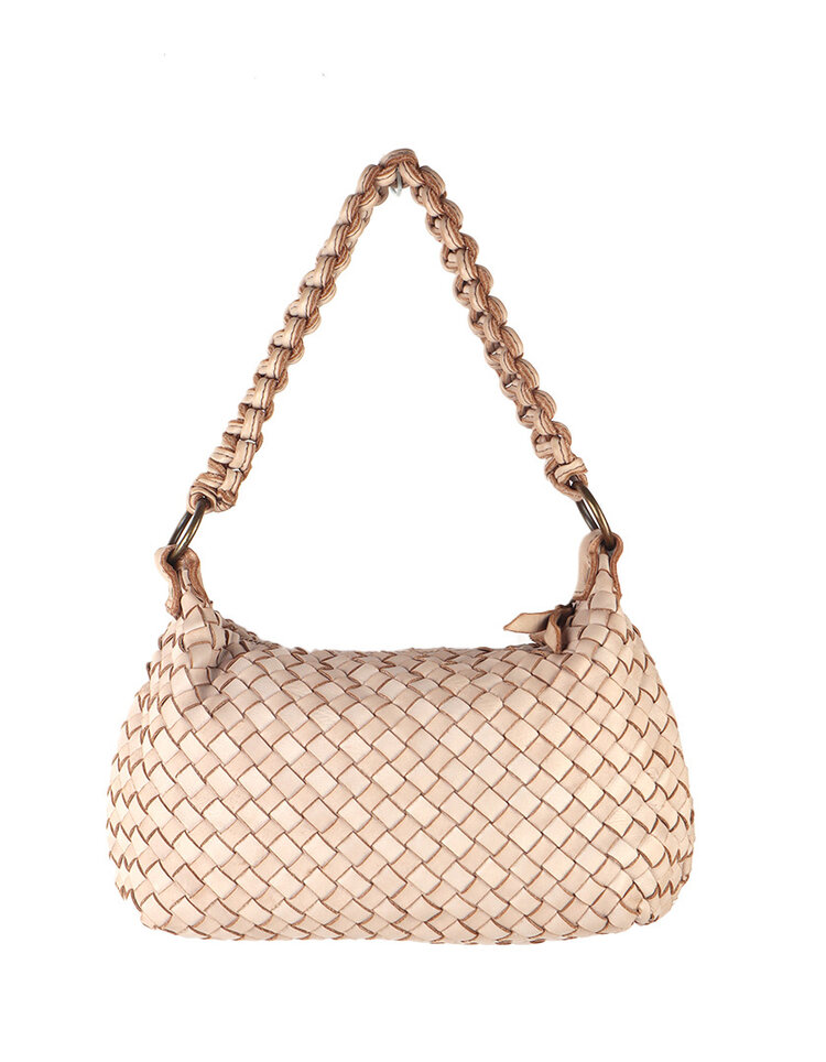 Giuliano Leather  Washed Leather handbag braided | 552566