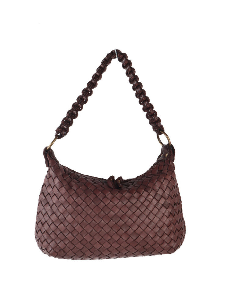 Giuliano Leather  Washed Leather handbag braided | 552566