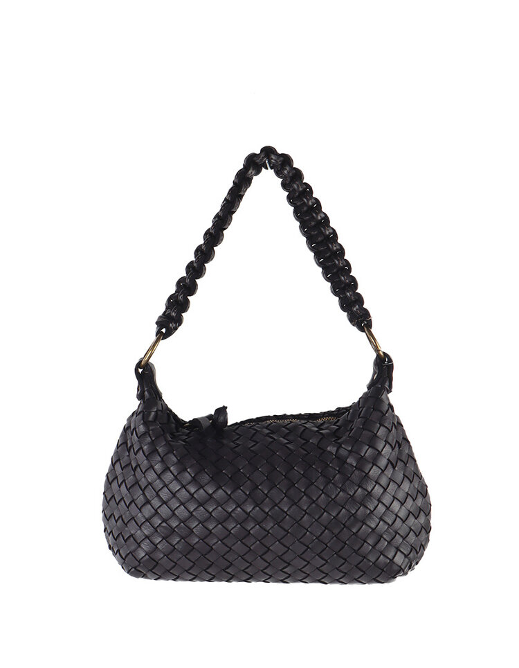 Giuliano Leather  Washed Leather handbag braided | 552566