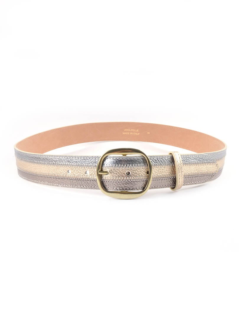 Lederen metallic riem | 559123, foto 2 van 2