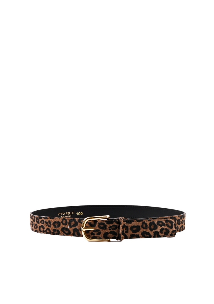 Giuliano Leather  Nubuck Panter riem | 55300