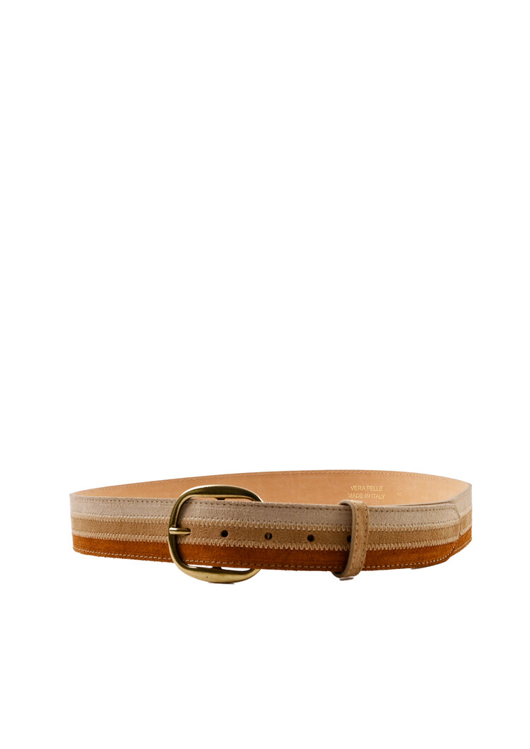 Leather metallic belt | 559123