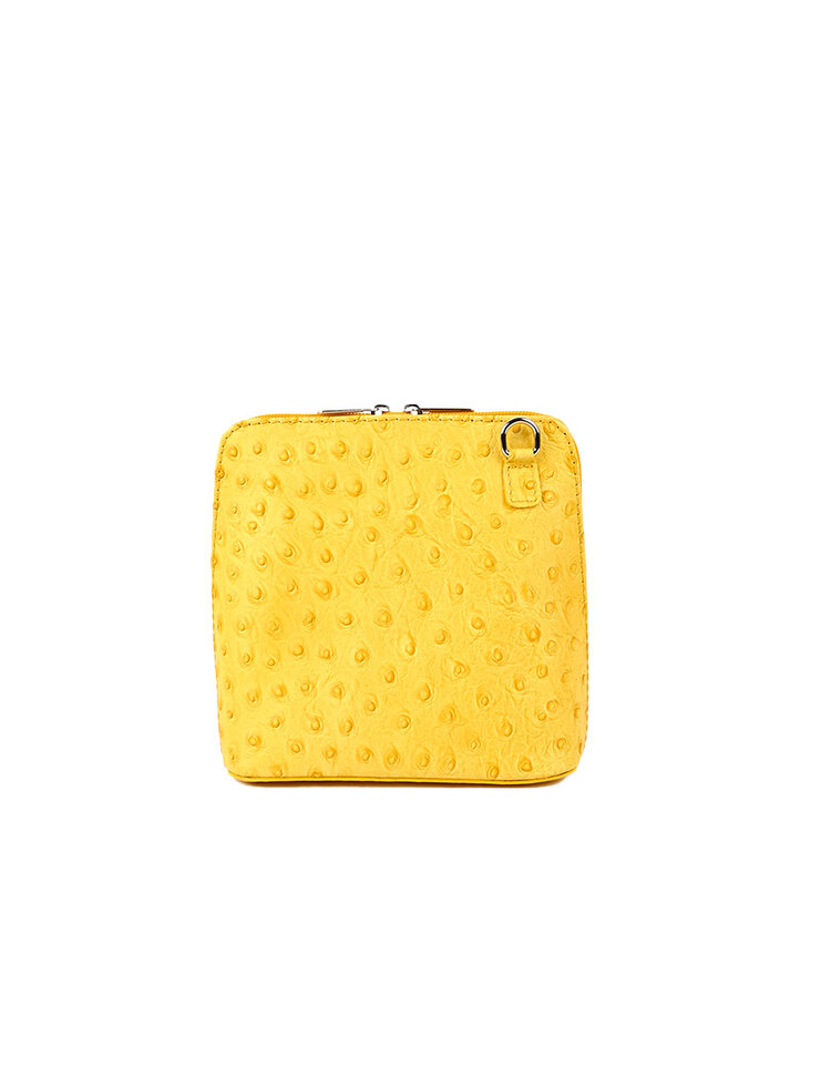 Lederen schoudertasje | Struisvogeldesign| 900086