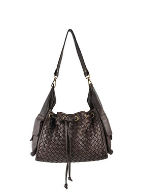 Giuliano Leather  Washed Leather shoulderbag braided | 552587