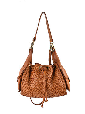 Giuliano Leather  Washed Leather shoulderbag braided | 552587