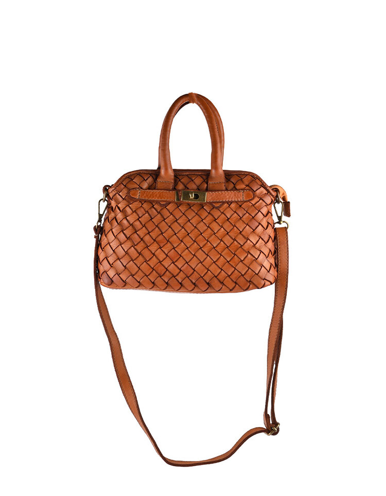 Giuliano Leather  Gewassen Lederen Handtas  gevlochten | 552588
