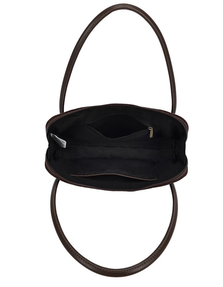 Kunstlederen suede schoudertas | 40135