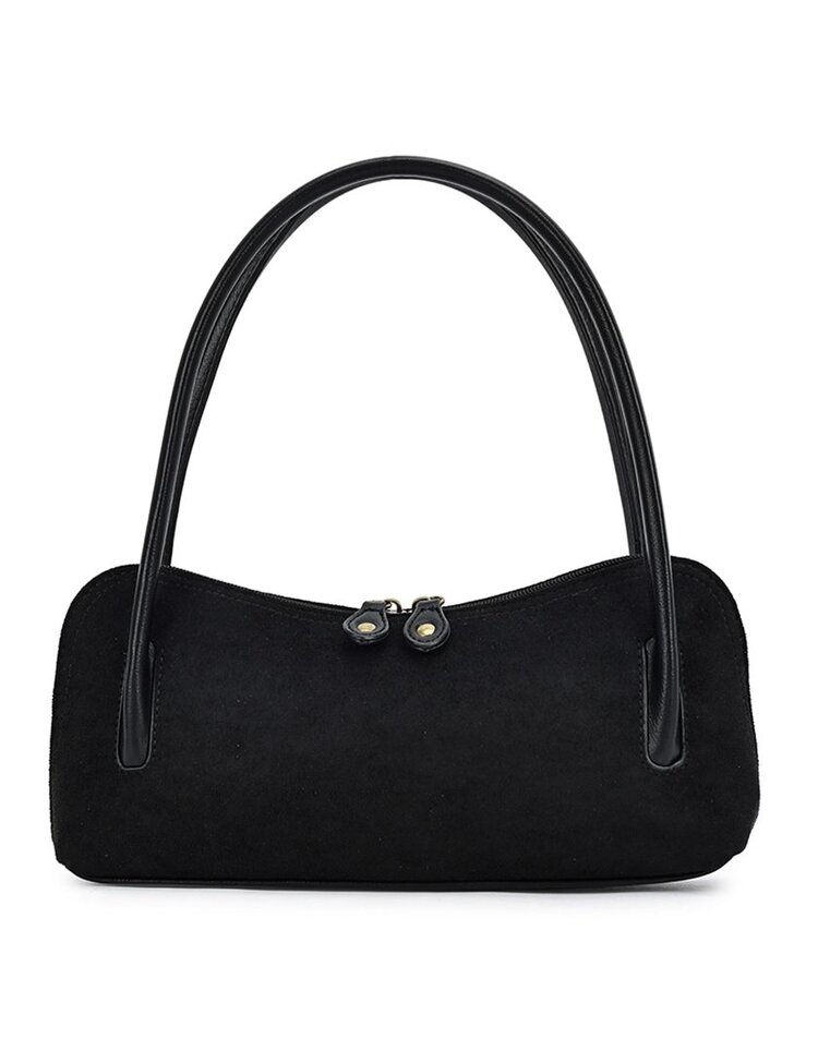 Kunstlederen suede schoudertas | 40135