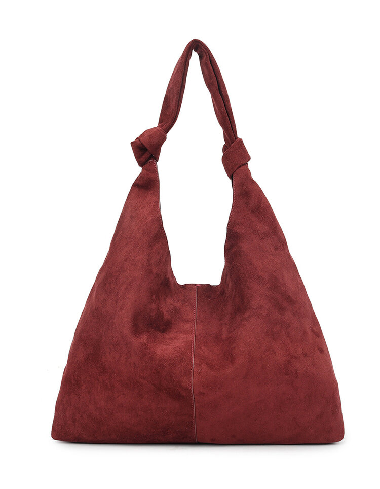 Faux suede handbag | 40092