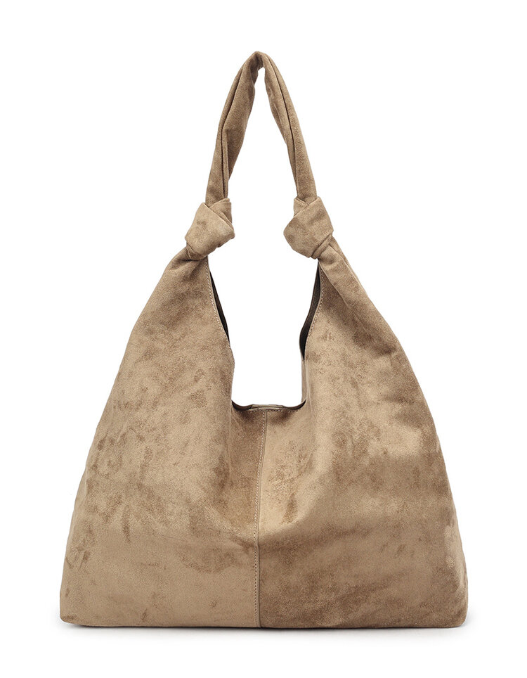 Faux suede handbag | 40092