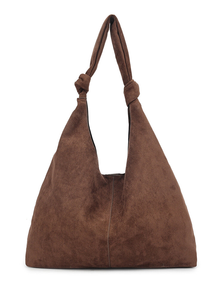 Faux suede handbag | 40092