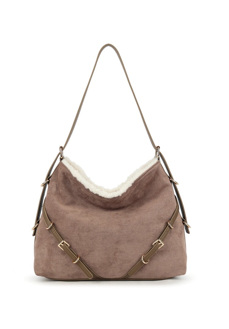Art suede shoulder bag | 70130