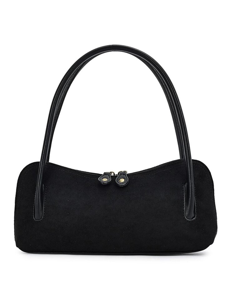 Kunstlederen suede schoudertas | 40135