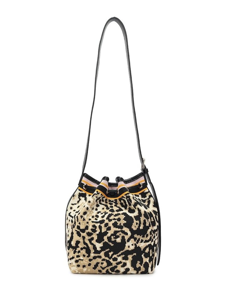 Knitted shoulder bag | Leopard | 40139