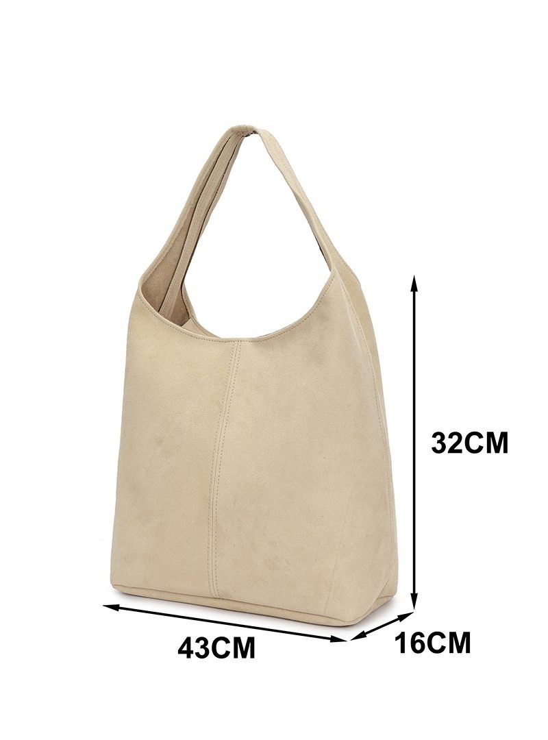 Kunstlederen suede shopper | 552598, foto 5 van 6