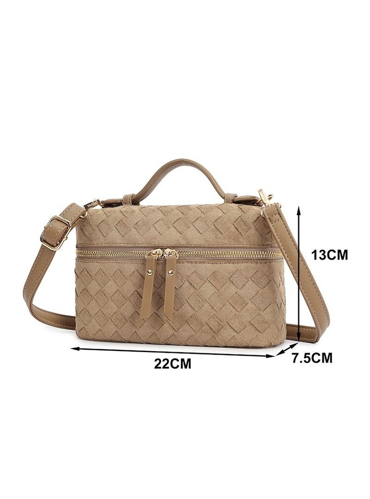 Kunstlederen suede schoudertas | 80171