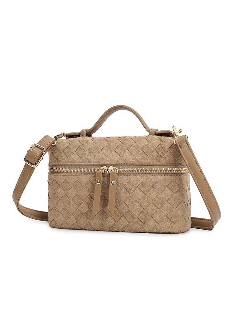 Kunstlederen suede schoudertas | 80171