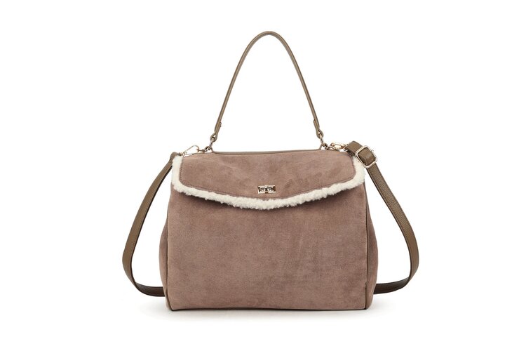 Art suede handbag | 70129