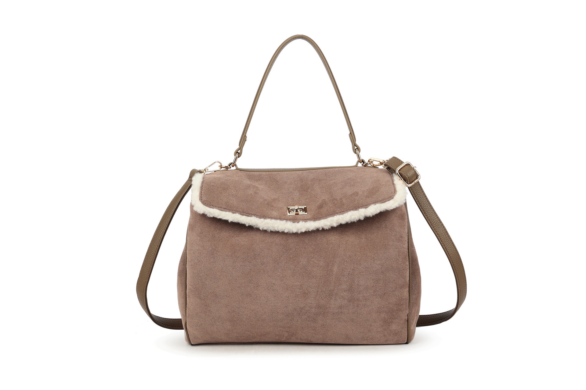 Kunst suede handtas | 70129, foto 2 van 6