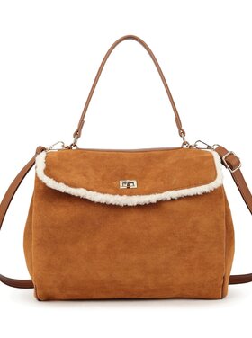 Art suede handbag | 70129