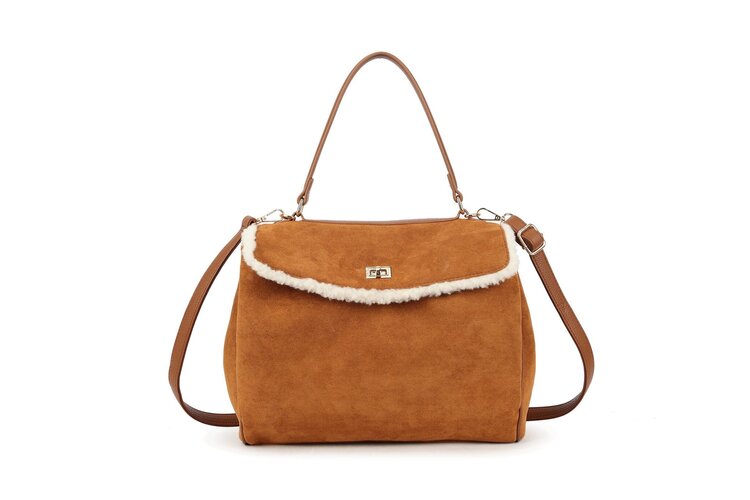 Art suede handbag | 70129