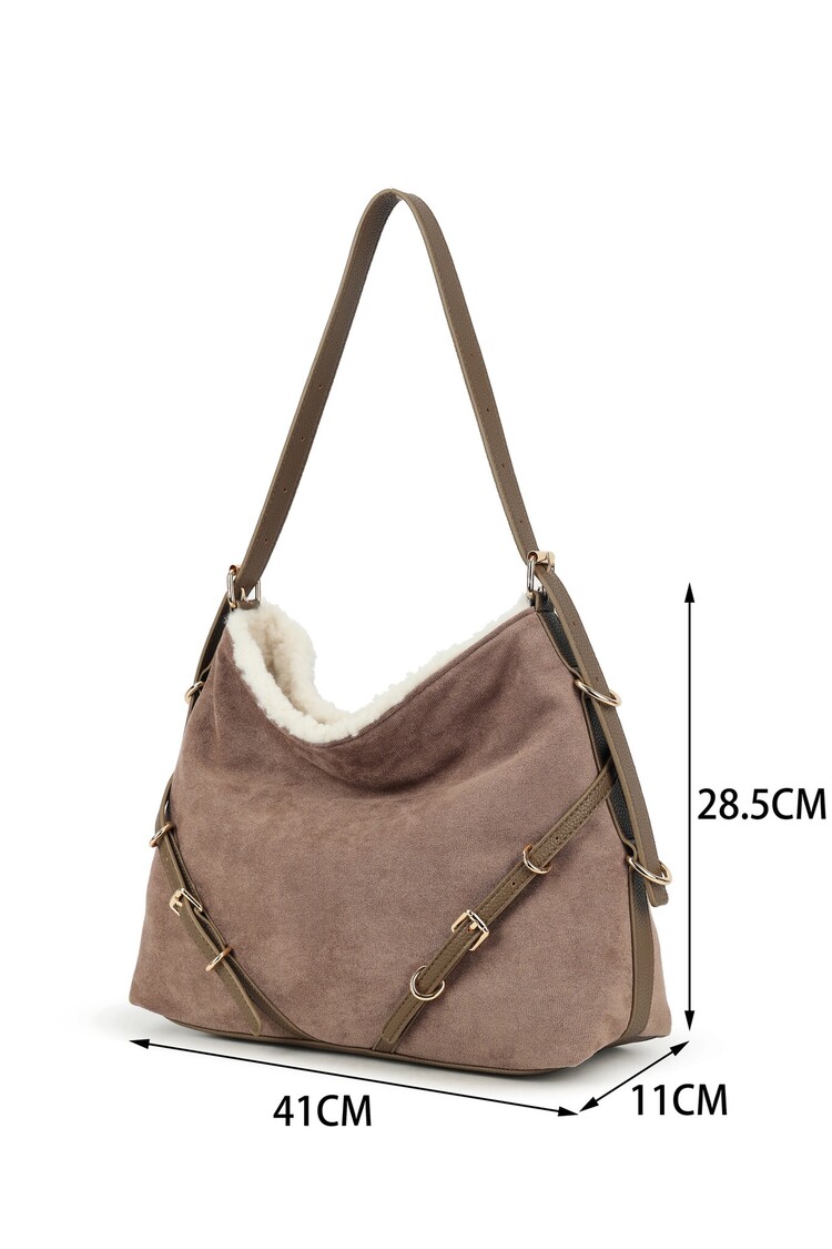 Art suede shoulder bag | 70130